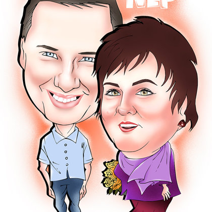 karikatūra no fotogrāfijas