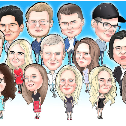 karikatūra no fotogrāfijas