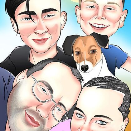 karikatūra no fotogrāfijas