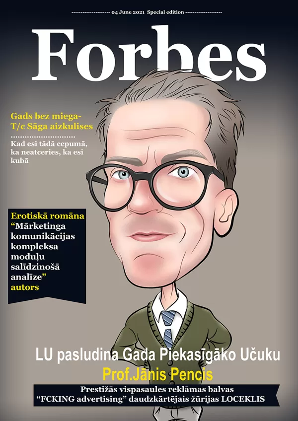karikatūra forbes žurnāls