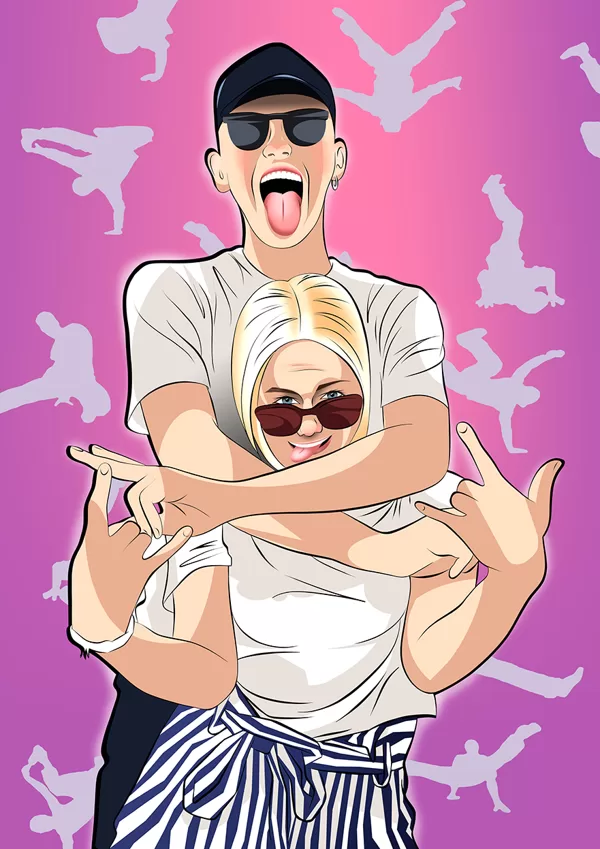 karikatūra no fotogrāfijas