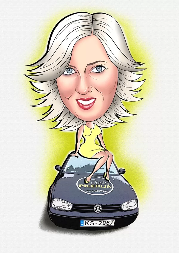 karikatūra no fotogrāfijas