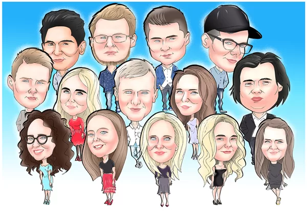 karikatūra no fotogrāfijas