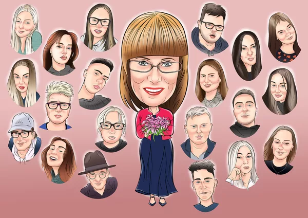 karikatūra no fotogrāfijas