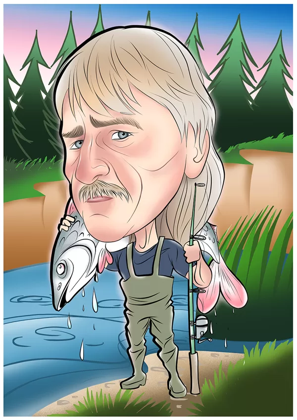 karikatūra no fotogrāfijas