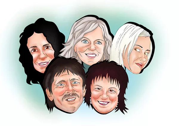 karikatūras no fotogrāfijas