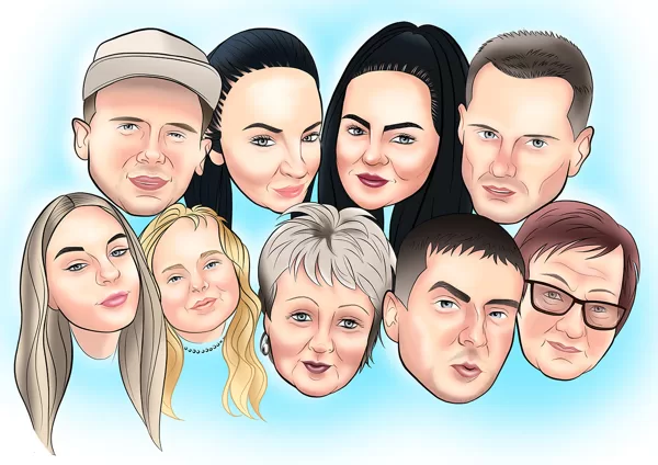 karikatūra no fotogrāfijas