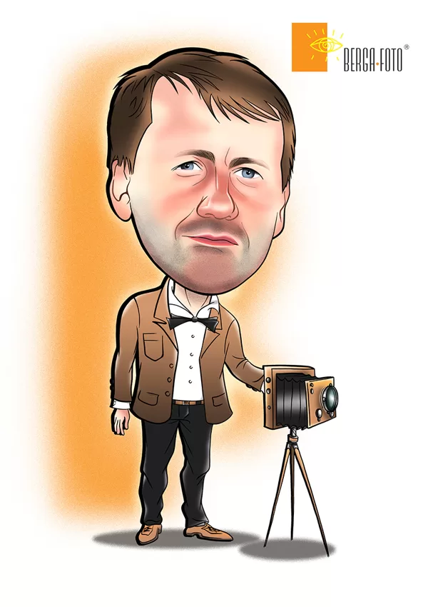karikatūra no fotogrāfijas